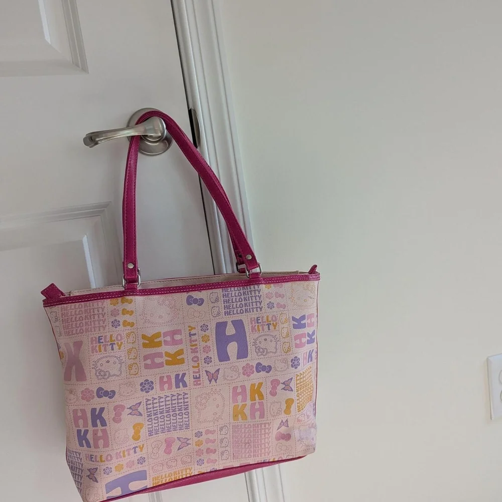 Hello Kitty Pink Tote with Butterfly Accents